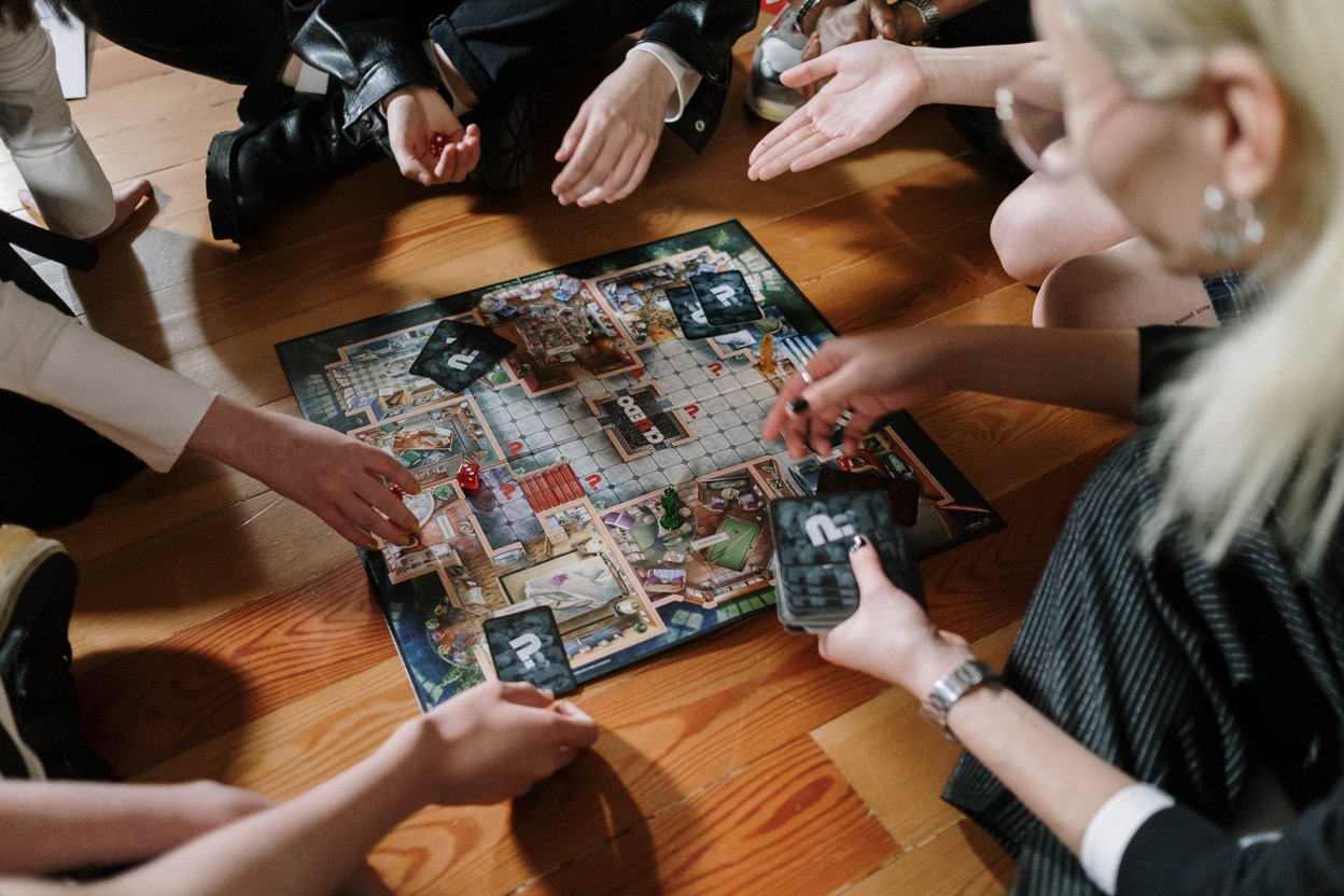 A Group of People Playing a Board Game